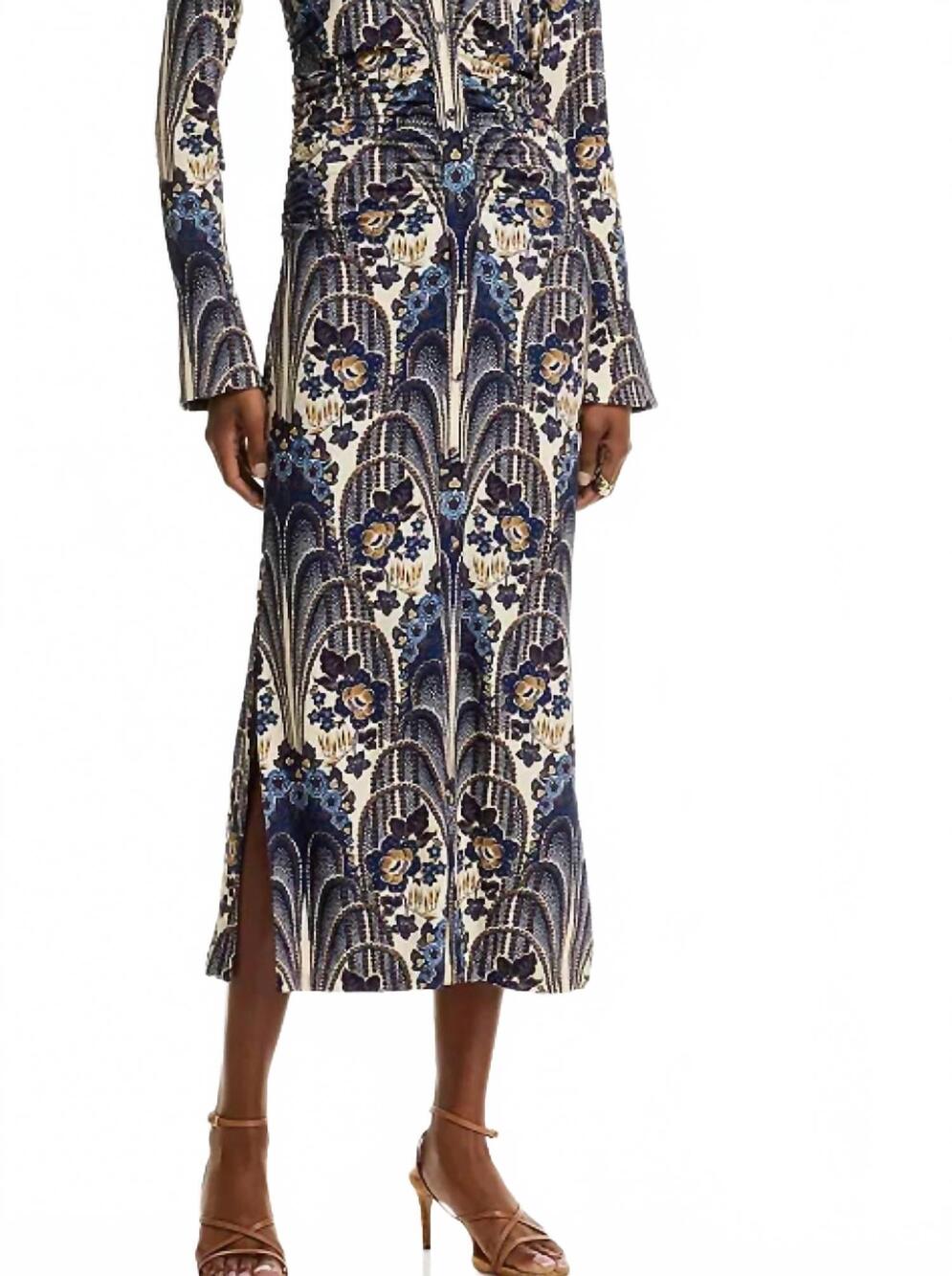 NEW CARA CARA shirley midi dress in fontaine egret